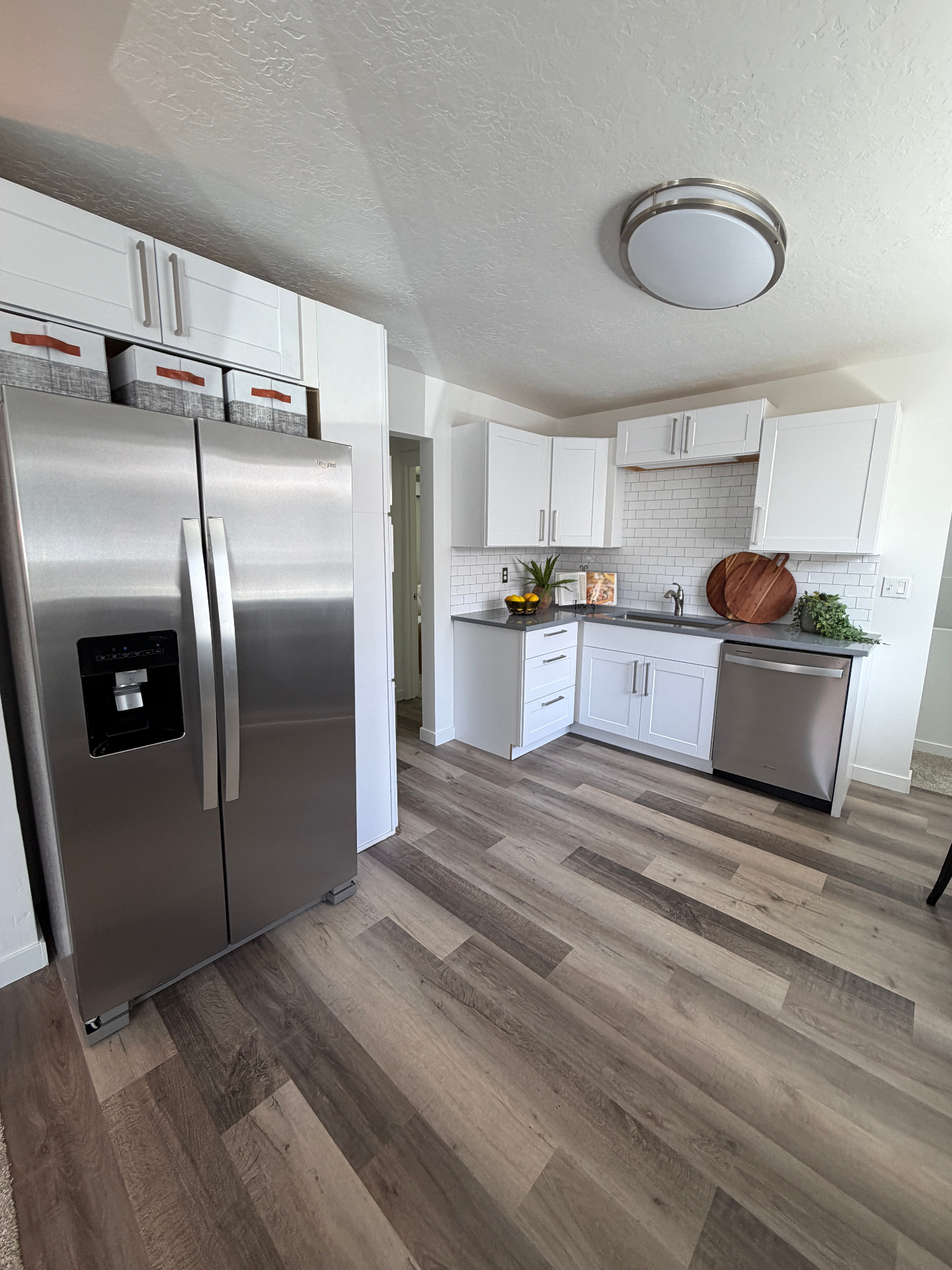 Kitchen with stainless appliances